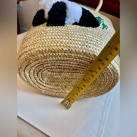 Woven Tote Bag with Panda Design - Picture 12 of 14